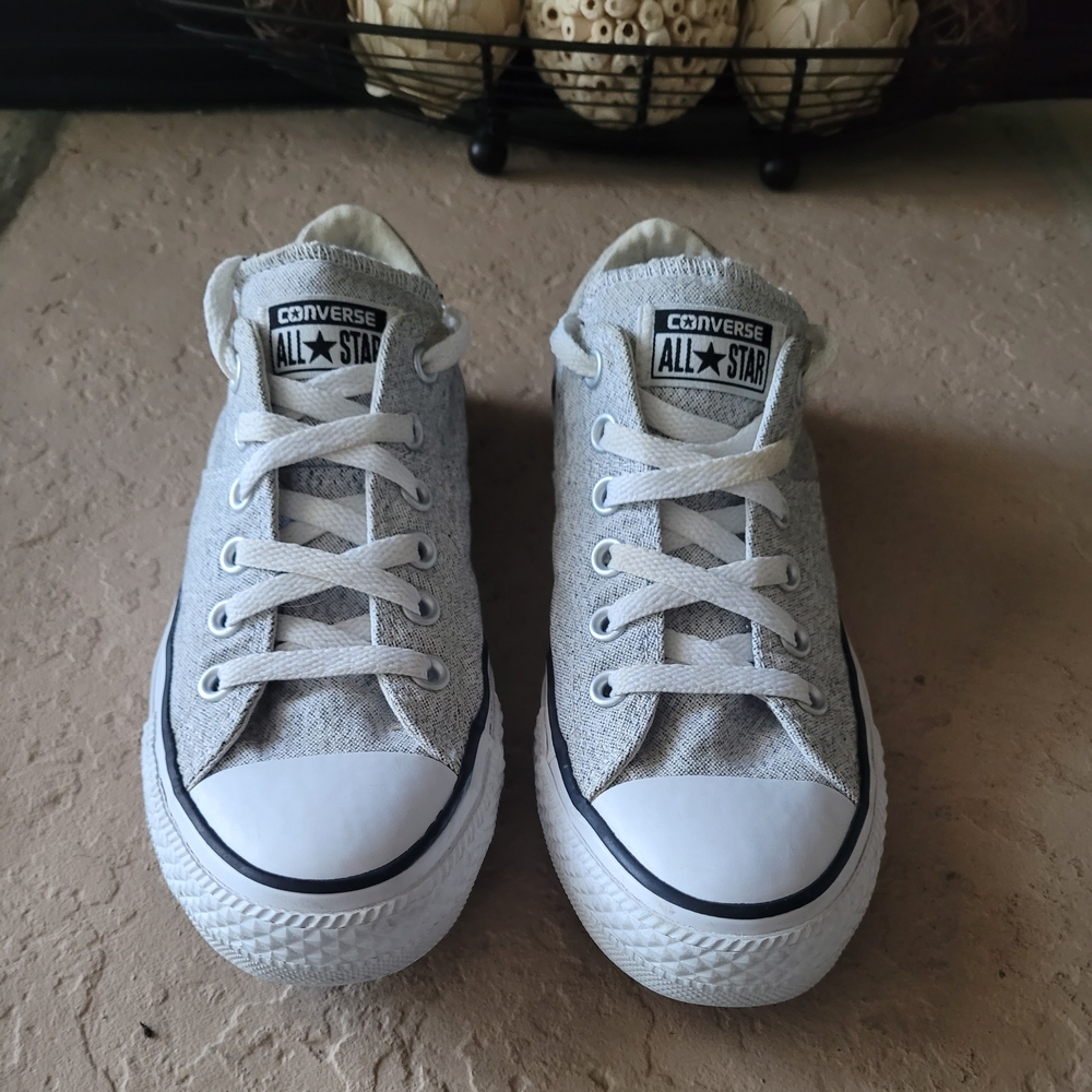 Size 8 Converse All Star Heather Gray Low Top Women Sneakers